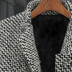 Maya Patterned Long Single-Button Coat