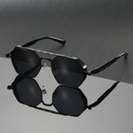 Meridian Gold-Metal Gradient Sunglasses