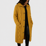Lily Long Cable-Knit Cardigan