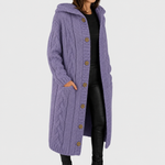 Lily Long Cable-Knit Cardigan