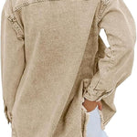 Robin Frayed-Hem Denim Shacket