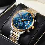Caldwell Moon Phase Stainless Steel Watch