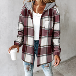 Clara Plaid Hooded Shacket
