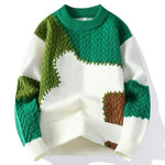 Nico Patchwork Knit Crewneck Sweater