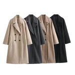 Josie Double-Breasted Long Coat