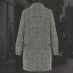 Maya Patterned Long Single-Button Coat