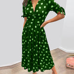 Vivienne Polka Dot V-Neck Dress