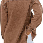Robin Frayed-Hem Denim Shacket