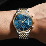 Caldwell Moon Phase Stainless Steel Watch