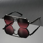 Meridian Gold-Metal Gradient Sunglasses