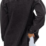 Robin Frayed-Hem Denim Shacket