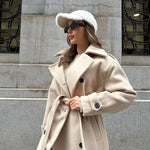 Josie Double-Breasted Long Coat