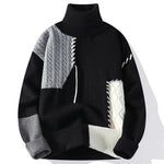 Wade Patchwork Turtleneck Knit Sweater