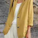 Faye Notch-Lapel Two-Button Blazer