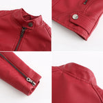 Lucy Stand-Collar Zip-Up Moto Jacket