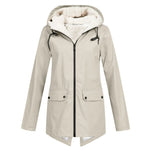 Anna Fleece-Lined Hooded Rain Jacket