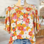 PRIMROSE FLORAL APPLIQUÉ BLOUSE