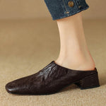 Pela Genuine Leather Mules