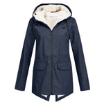 Anna Fleece-Lined Hooded Rain Jacket