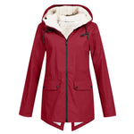 Anna Fleece-Lined Hooded Rain Jacket