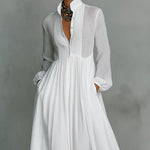 Celine | Flowing Button-Front Maxi Dress