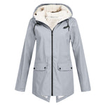 Anna Fleece-Lined Hooded Rain Jacket