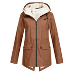 Anna Fleece-Lined Hooded Rain Jacket