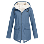 Anna Fleece-Lined Hooded Rain Jacket