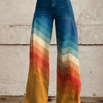 Léa | Elegant Retro Zigzag Pants