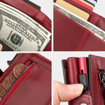 Leather Magnet Wallet Anti-Scam - Cross & Crown