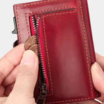 Leather Magnet Wallet Anti-Scam - Cross & Crown