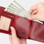 Leather Magnet Wallet Anti-Scam - Cross & Crown