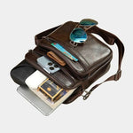 Leather Men's Shoulder Bag - Cross & Crown
