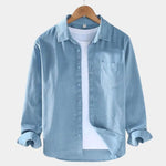 Corduroy Classic Blue Shirt - Cross & Crown