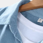 Corduroy Classic Blue Shirt - Cross & Crown