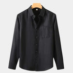 Long Sleeve Essential Linen Shirt - Cross & Crown