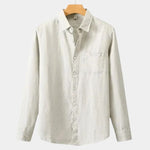 Long Sleeve Essential Linen Shirt - Cross & Crown