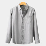 Long Sleeve Essential Linen Shirt - Cross & Crown