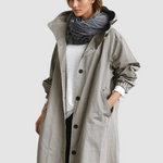 Elise | Water-Repellent Hooded Trench Coat