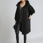 Elise | Water-Repellent Hooded Trench Coat