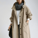 Elise | Water-Repellent Hooded Trench Coat