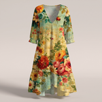 LYSANDRA FLORAL MIDI DRESS
