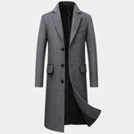 Mens Wool Blend Trench Coat - Cross & Crown