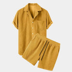 Summer Corduroy Set Shorts and Shirt - Cross & Crown