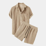Summer Corduroy Set Shorts and Shirt - Cross & Crown