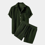 Summer Corduroy Set Shorts and Shirt - Cross & Crown