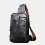 Minimalist Leather Shoulder Bag - Cross & Crown