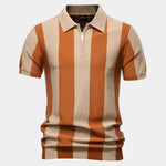 Navy Stripe Polo - Cross & Crown
