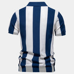 Navy Stripe Polo - Cross & Crown