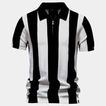 Navy Stripe Polo - Cross & Crown